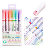 6 Canetinhas Carimbo Linear