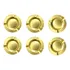6 Cinzeiros Simples Em Metal Latonado Cor Latão Chique 6pçs Cor Dourado