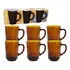 6 Copos Vidro Café Nespresso Ambar 240ml Caneca Cor Marrom Liso