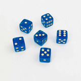 6 Dados P  Jogos Rpg Tam  16mm Translucidos Polidos De 1  L