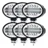 6 Farol Led 12v24v Oval 144w Forte Trator Colheitadeira Jeep