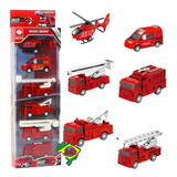 6 Miniatura Caminhões Brinquedo Vermelho Betoneira Magirus