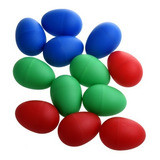 6 Ovos Percussão Chocalho Ganza Shaker Maraca Cajon