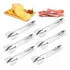 6 Pinça Pegador Universal Doces Salgados Lanches Em Aço Inox