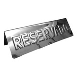 6 Placas Reservado Dupla Face 20cm Restaurantes Mesa