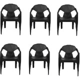 6 Poltronas Cadeiras Modelo
