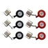 6 Porta Giz Platinum Para Sinuca   Bilhar Retrátil Cor Preto E Vermelho