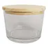 6 Pote Patê Vidro 150ml Copo Para Vela Com Tampa De Madeira