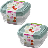 6 Potes Plastico 530ml
