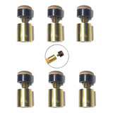 6 Solas 11mm Rosca   6 Virolas Rosca Sinuca Bilhar Kit