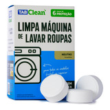 6 Tabletes Limpa Maquina Lavar Roupas Tabclean Concentrado