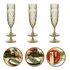 6 Taça Champagne Acrílico 200ml Cristal Festa Transparente  