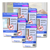 6 Tela Mosquiteira Janela Velcro Inseto Mosquito Pernilongo Cor Branco Magnow