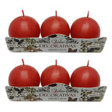 6 Velas Bola Decorativas