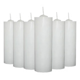 6 Velas Votivas 7 Dias Branca 200gr Parafina Pura Promoção