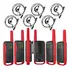 6 Walktalk Motorola T210br Comunicador Até 32km + 6 Fone Ptt Bandas De Freqüência Uhf Cor Preto