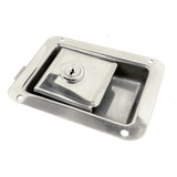 6 X Fechadura Inox Porta Baú Maleiro Furgão Motorhome Ônibus