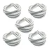 60 Tiara Arco Plástico Para Encapar Montagem 10mm Artesanato Cor Branco
