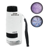 60x-120x Zoom Microscópio De Mão Portátil Mini Led Ym