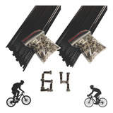 64 Raio Inox 290mm Fino 2 0 Preto Bike Aro 29 Não Enferruja