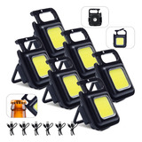 6pcs Mini Lanterna Chaveiro Portátil Abridor Montanhismo Pesca Lanterna Preto Luz Branco