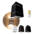 6x Arandela Frisos E Facho Externa + Led G9 5w St327 Preto Luz Branco Quente 110v/220v
