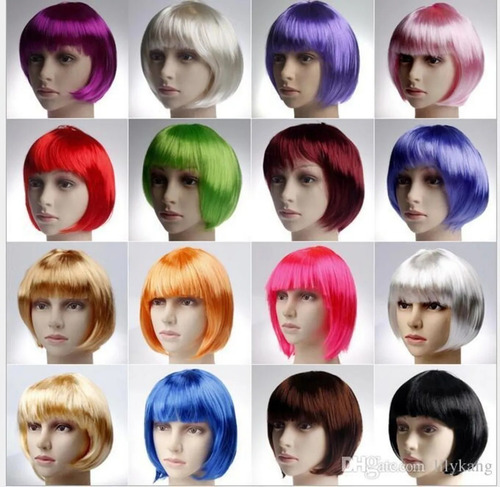 7 Peruca Curta Cosplay Varias Cores Festas Baladas Fantasias