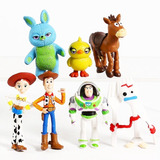 7 Bonecos Miniaturas Toy Story 4 Woody E Buzz