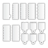 7 Espátulas 15 Cm 6 Mini Decorativa Bolo Em Acrílico