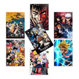 7 Placas Decorativas 30x21cm De Animes Em Mdf 3mm Qualidade