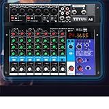 8 6 4 3 2 Canais Mesa De Som Profissional Portátil Mixers Som Mixagem Console Entrada Do Computador 48V Número De Potência Transmissão Ao Vivo A4 A6 A8 Novo  Mesa De Som 8 Canal  Loopback Para DJ