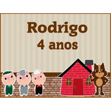 8 Adesivo 3 Porquinhos