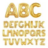 8 Balão Metalizado Formar Frase Escolha Letras Dourado 75 Cm