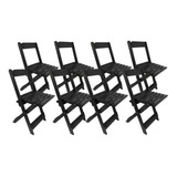 8 Cadeiras Dobraveis Madeira