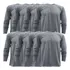 8 Camisas Empresa Manga Comprida Trabalho Sublima Uniforme