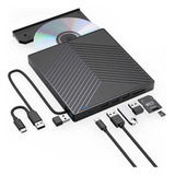 8 Em 1 Gravador Leitor Cd Dvd Externo Usb 3 0 Pc Notebook