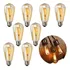 8 Lâmpada Filamento Led Retrô Vintage St64 4w Bivolt E27