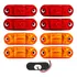 8 Lanterna Teto Caminhão Baú Van 2 Led Bivolt +chicote Vm/am