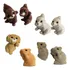 8 Miniaturas Bichinhos Flocados Coleção Kinder Ovo