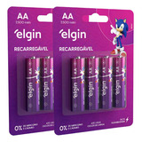 8 Pilhas Recarregavel 2500mah