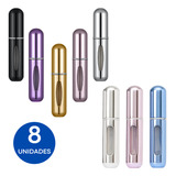 8 Uni Porta Perfume Mini Spray Frasco 5ml Portátil Viagem