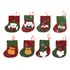 8pcs Bota Natalina Tradicional Meia Decoração Pendurar 16cm