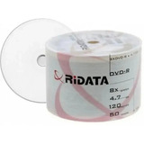 8x Dvd R Virgem Ridata 8x 4.7gb - 50 Unidades - Printable