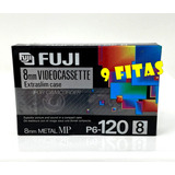 9 Fitas Fuji P6-120 8mm Metal P/ Filmadoras Handycam Antigas