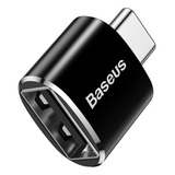 Adaptador Conversor Baseus Usb Para Usb C Usb X Tipo c Cor Preto