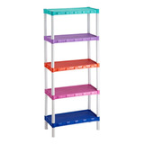 Agraplast 877 Estante Modular Prateleiras Pl�stica Colorida 5 Andares
