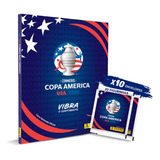 Álbum Capa Dura Copa América Conmebol 2024 + 50 Figurinhas