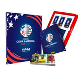 Álbum Conmebol Copa América Usa 2024 Capa Dura Kit Box Premium + 150 Figurinhas (30 Envelopes)