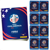 Álbum Conmebol Copa América Usa 2024 Capa Mole Cartão + 100 Figurinhas (20 Envelopes) Oficial Panini