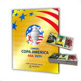 Álbum Copa América Usa 2024 Kit Completo Capa Dura Dourado Gold Exclusivo Com Todas Fiigurinhas Para Colar